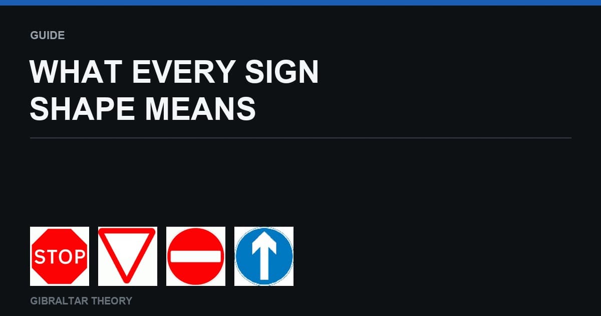Stop, give way, no entry and ahead only signs